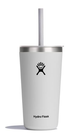 Термостакан Hydro Flask Travel Tumbler 1180 мл (40 Oz) з кришкою та трубою, нержавіюча сталь, вакуумна ізоляція, білий