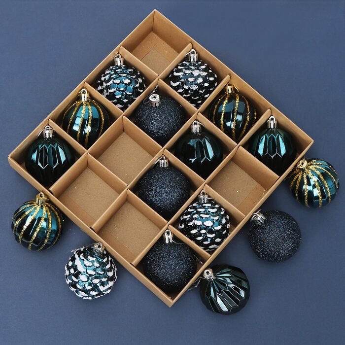 Набір прикрас на ялинку Bluelves, 16 шт, рожеві кулі 6 см, пластик