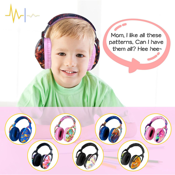 Навушники для захисту від шуму для дітей з аутизмом, для малюків та підлітків, ідеальні для феєрверків та концертів, SNR 28 dB
