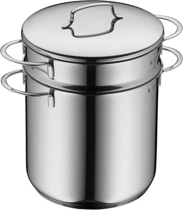 Каструля WMF Mini Kochtopf 16 см з кришкою з нержавіючої сталі Cromargan, 1,5 л, для маленьких порцій, індукційна плита, для одноосібного проживання