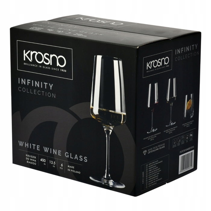 Келихи для білого вина KROSNO INFINITY, 6 шт. по 400 мл