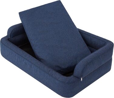 Ліжко для собак та котів, м'яке, знімний чохол, корзина, лежанка, собаче ліжко, ліжко для тварин, Navy Blue, розмір XXL (117x79 см)
