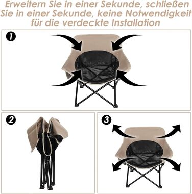 Складний туристичний стілець Outwell для риболовлі та відпочинку, 150 кг, з кишенею, хакі