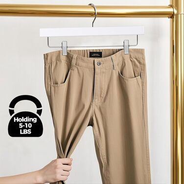 Набір дерев'яних вішалок для штанів та спідниць Quality Hangers, чорні, з регульованими затискачами та поворотним гачком (120 шт)