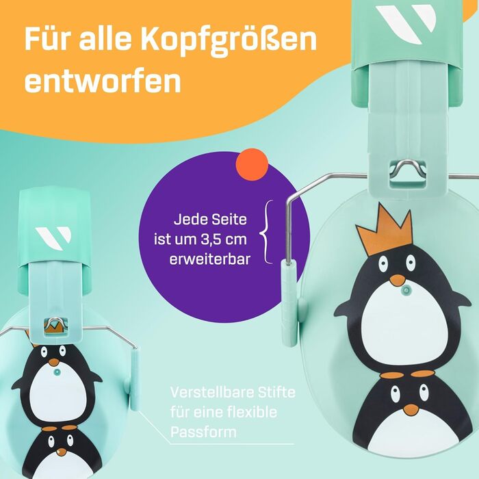 Навушники захисні Vanderfields Premium для дітей 3-12 років, шумозаглушення 33.2 dB