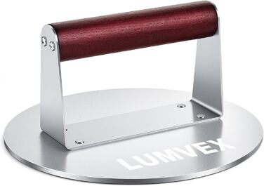 Прес для бургерів з нержавіючої сталі, 16 см, професійний, для гриля, легко миється