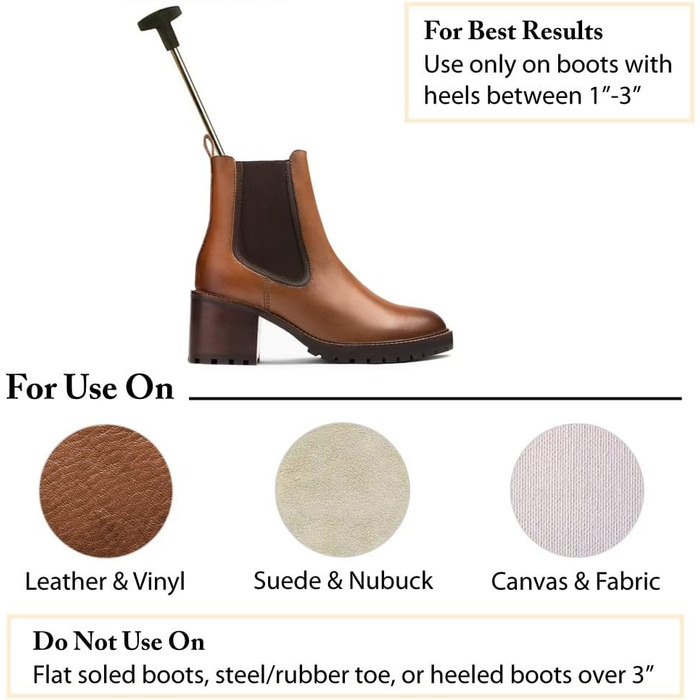 FootFitter Premium High Heel Boot Stretcher 2.5 cm – 7.6 cm – Professional Choice for High Heels and Boots