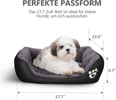 Килимок для кота та собаки AcserGery: м'яке ліжко, теплий лежак, чорний колір