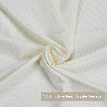 Шторка для душу Waffel з тканини поліестер, 183x183 см (зелена), з 12 кільцями, вологостійка, для ванни та душу