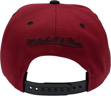 Кепка Mitchell & Ness 2 Tone Box Logo Burgundy-Black, бейсболка кепка snapback