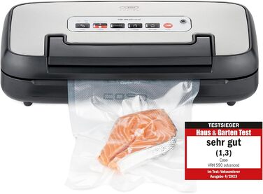 Вакуумний пакувальник CASO VRH 590 advanced: професійний, з висувною камерою, 10 пакетів, тестування - 