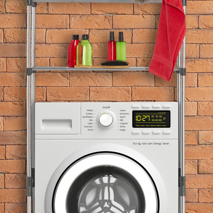 Relaxdays Washing Machine Shelf Metal