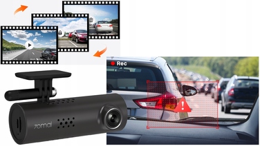 Автомобільний відеореєстратор 70mai M200 Full HD 1920x1080, кут огляду 130°, Wi-Fi
