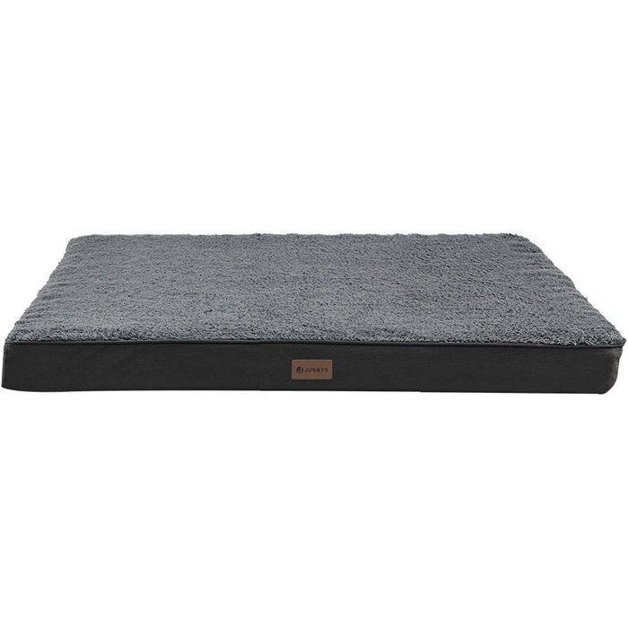 Ортопедичне ліжко для собак Juskys Milow, 76x51 см - м'яке та стабільне, знімний та пральний чохол. Підходить для маленьких собак - сірий колір.