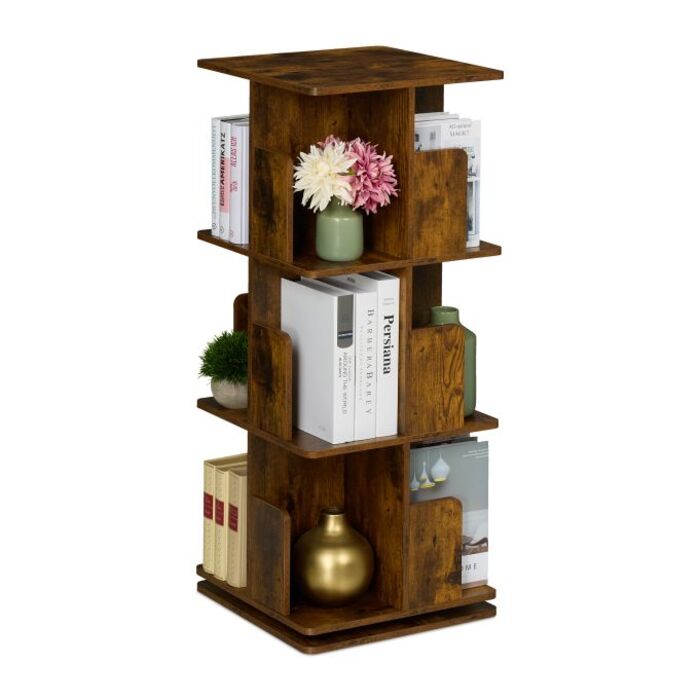 Corner Bookshelf with Industrial Design