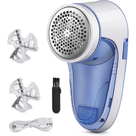 Електричний видалення ворсу для одягу, з USB-кабелем, змінна насадка, для пуловерів та вовни (зелений)