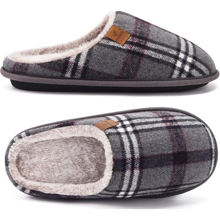 Чоловічі тапочки COFACE з піною для відпочинку, теплі, з вовняної тканини, плюшеві, з гумовою підошвою, розмір 40-49, сірі