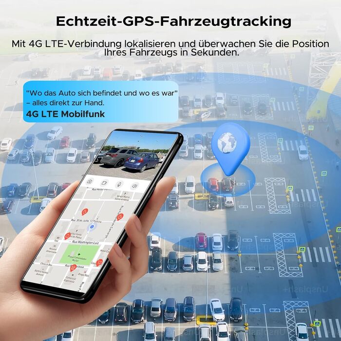 Автомобільний відеореєстратор LAMTTO 4G LTE з GPS-трекером, функцією віддаленого перегляду в реальному часі, Cloud-зберіганням та моніторингом паркування для авто та автопарків