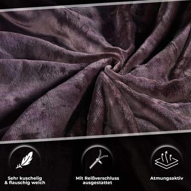 Комплект постільної білизни DreamHome Winter Wende з плюшу 135x200, Nicky-Teddy, Cashmere Touch, кораловий фліс, колір: коричнево-бежевий