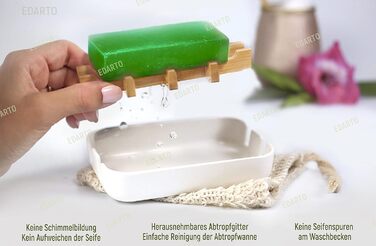 Набір для миття рук: мильниця з бамбука та кукурудзяного крохмалю + 2 мішечки для мила