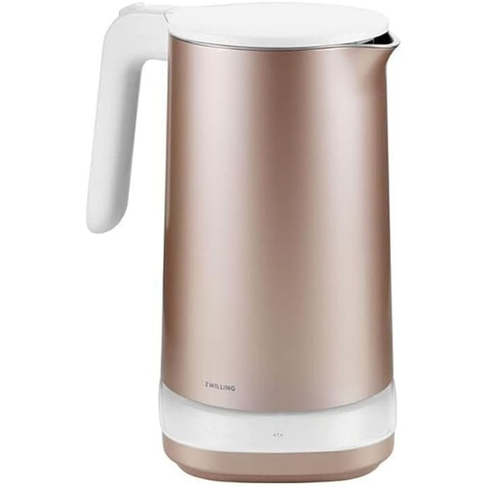 ZWILLING ENFINIGY Water Kettle Pro with Temperature Setting, Stainless Steel Scale Filter & Keep-Warm Function, 1850 Watts, 1.5 Liters, Pink