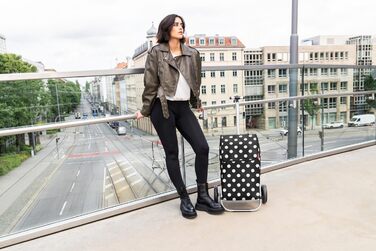 Тролей Reisenthel Shopping Trolley Dots White - Легкий та місткий тролей для покупок, білий