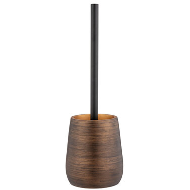 Тримач зі щіткою для унітаза Wenko Palena, 12,5 x 37 см, чорно-коричневий