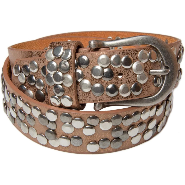 Жіночий ремінь StyleBREAKER з різними заклепками, штучна шкіра, бронзовий, регульований