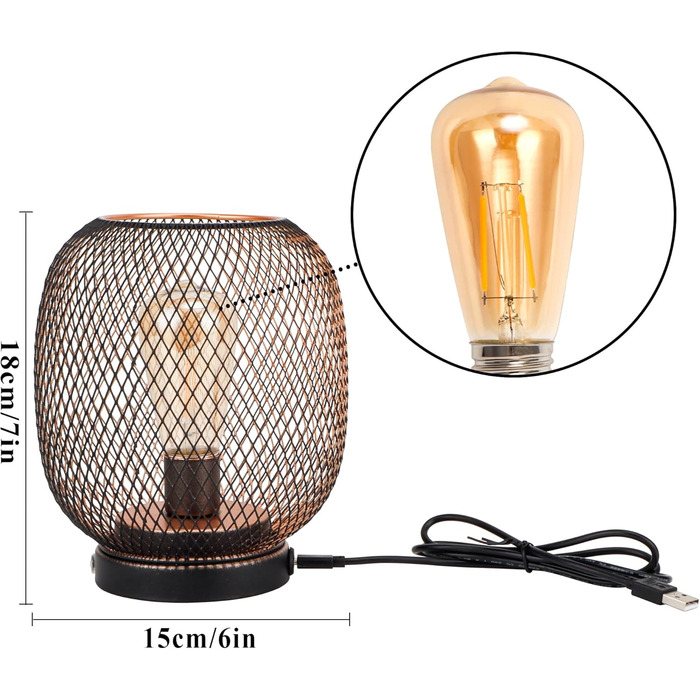 Настільна лампа JHY DESIGN Gold Schwarz: 2 шт. з LED-лампочками, чорний та золотий, для спальні, вітальні, вечірки, саду