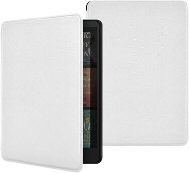 Чохол для Kindle Paperwhite (7/6/5 Gen, 12th Gen, Colorsoft 2024) з PU шкіри, білий