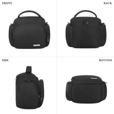 Сумка для камери Baigio: фотосумка для DSLR/SLR камер, об'єктивів та аксесуарів (чорна)