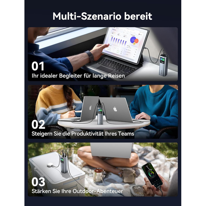 Power Bank VENTION 27000 mAh 140W з PD3.1: зарядка для ноутбуків, iPhone, iPad, Galaxy | FKE-EU