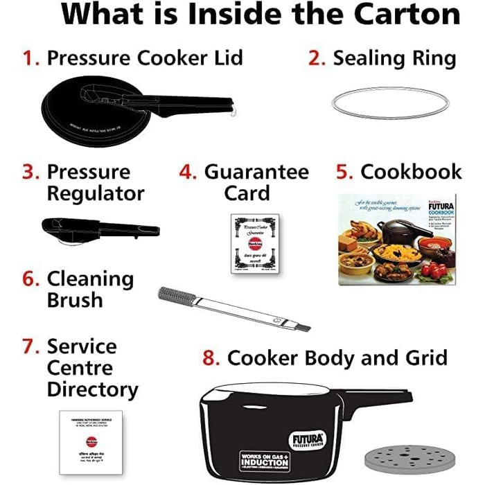 Швидковарка Hawkins Futura, 3 літри, чорна, з нержавіючою сталею, з кришкою з нержавіючою сталлю (FP30)