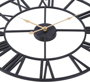 ACCSHINE Wall Clock Large Silent No-Tick Noise 60cm Roman Numerals Quartz Battery Operated Wall Clock Easy to Read for Living Room Kitchen Bedroom Office School