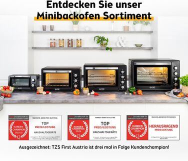 Міні-піч TZS First Austria 20L з регулюванням температури та грилем - для кухні та кемпінгу