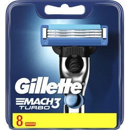 Смінні леза для бритви Gillette MACH3 Turbo, 8 шт, оригінальні