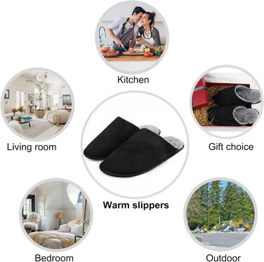 Тапочки домашні для чоловіків та жінок, теплі, з плюшем, зимові, з піною Memory Foam, антиковзаючі, м'які, пухнасті, для дому та вулиці, 46/47 EU, Стиль 10