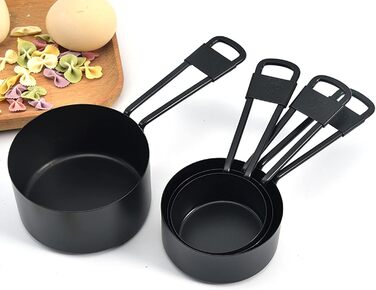 4pcs Stainless Steel Measuring Cups Set Kitchen Accessories Baking Tea Coffee Measuring Tools (gold-4pcs)