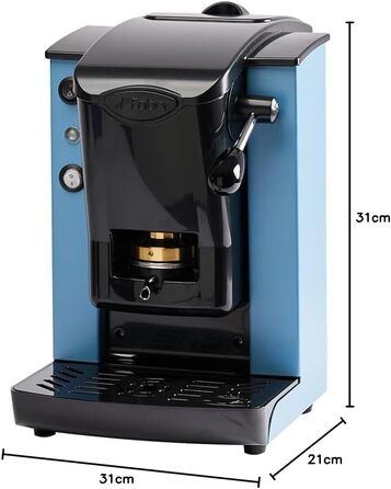 FABER COFFEE MACHINES | Slot Plast Model | POD Coffee Machine 44 mm | Adjustable Brass Pad Press (BURGUNDY/BLACK)