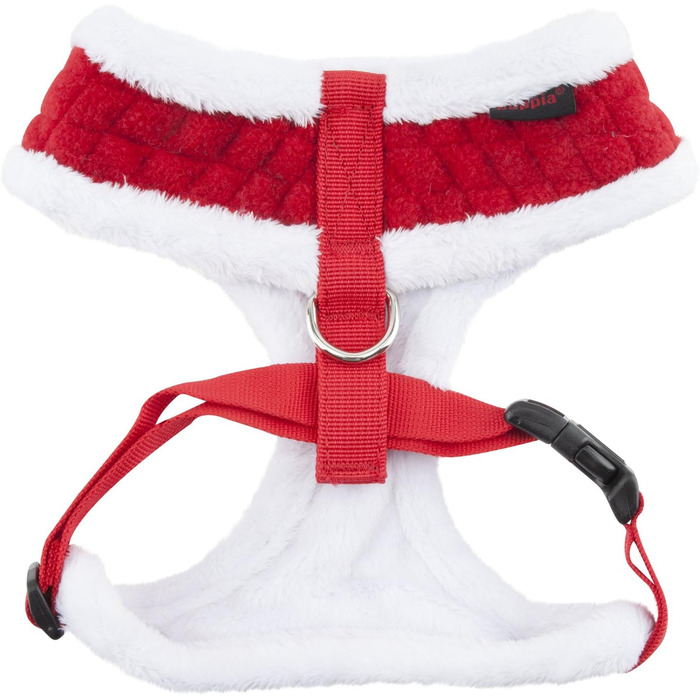 Шлейка для собак Puppia Blitzen - м'яка шлейка для собак на Різдво, червона, розмір M
