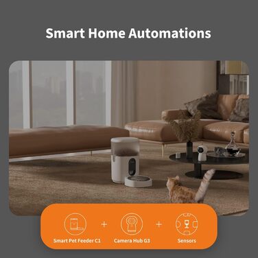 Aqara Автоматичне годування для котів та собак C1, сумісний з Aqara Zigbee 3.0 HUB, програмований, керування через Google, Alexa, Siri, SmartThings