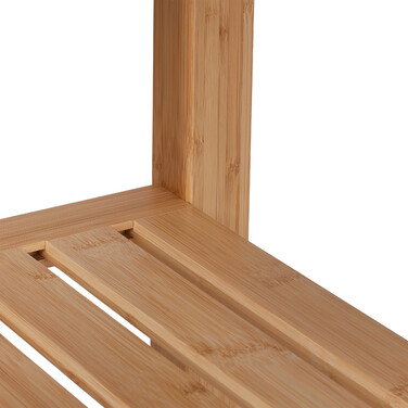Relaxdays Bamboo Bath Stool with Handles and Storage