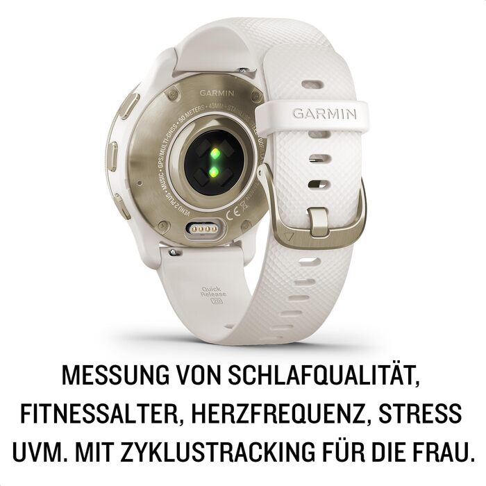 Розумний годинник Garmin Venu 2 Plus: GPS, фітнес, AMOLED, 25+ спортивних режимів, Music Pay (слонова кістка/кремовий)