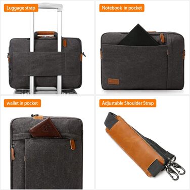 ESTARER Convertible Backpack Laptop Bag Shoulder Bag Messenger Bag 17/17.3 inch Multifunctional Bag for Business/School/Travel