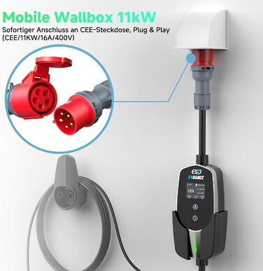 Кабель для зарядки електромобіля Type 2 - Schuko, 3.68 кВт, 6.1 м, 6-16A, для електромобілів та гібридів (PHEV/EV)