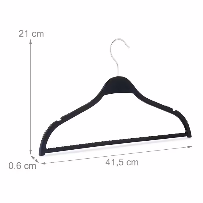 Relaxdays Clothes Hangers, Set of 10, made of Wheat Straw