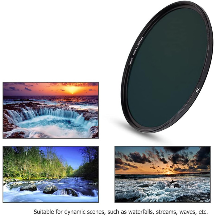 Фільтр ND64 JJC Graufilter, 77 мм, ультратонкий, багатошарове покриття, HD, оптичне скло, для професійної фотографії