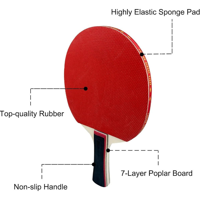 Набір для настільного тенісу з ручним механізмом та сіткою, ідеальний для гри в приміщенні та на вулиці, а також для тренувань.