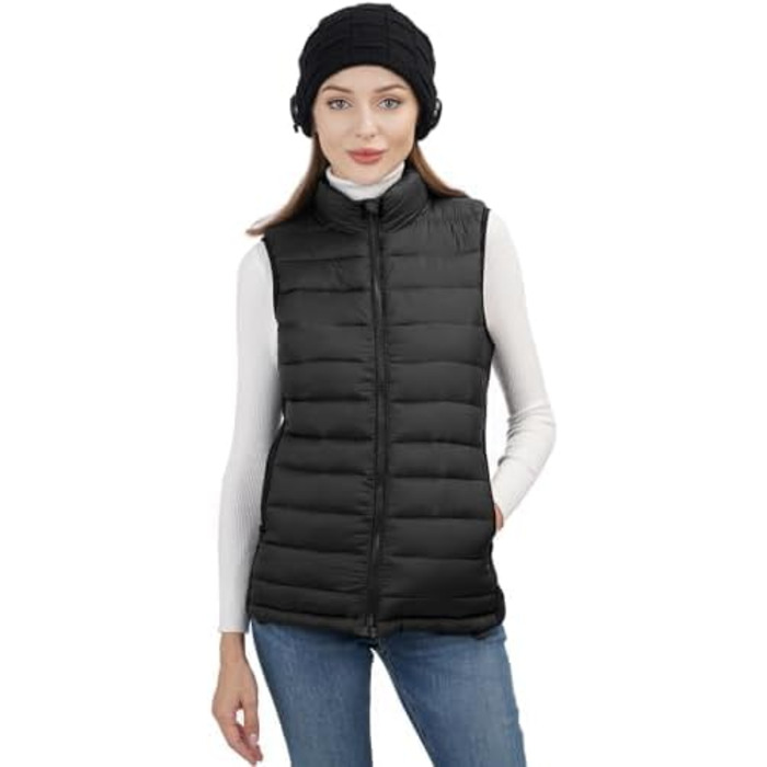 Обогріваючий жилет Daen з акумулятором 10000 mAh, 3 рівня температури та 4 зони нагріву, для активного відпочинку та мотоспорту (XXL, Чорний)