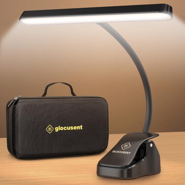 Світлодіодна лампа для нот Glocusent: професійна, 57 LED, для піаніно, з кейсом, 3 кольори, 5 рівнів яскравості, акумуляторна (140 год)